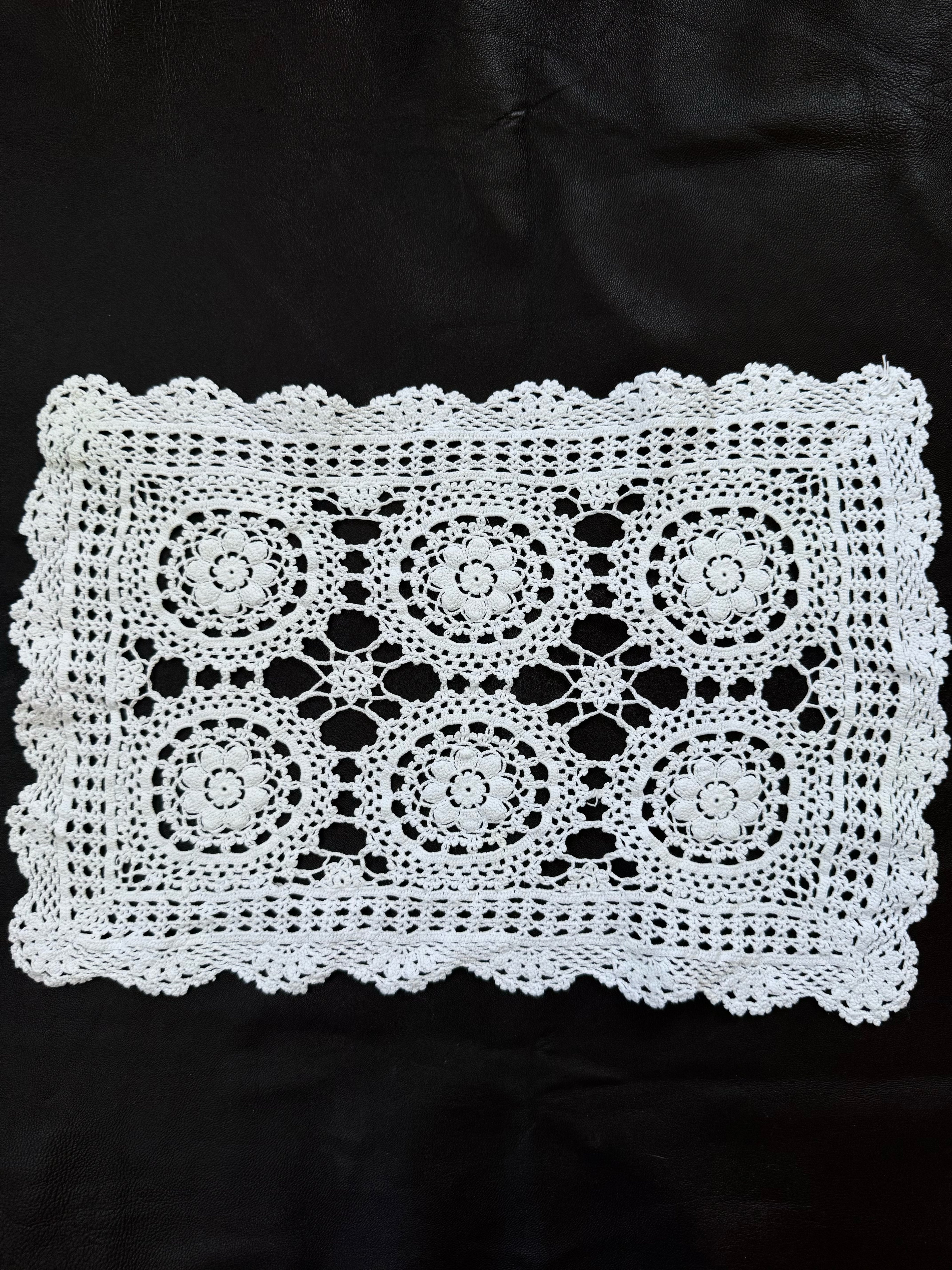 Vintage Crochet Lace Doily Placemat