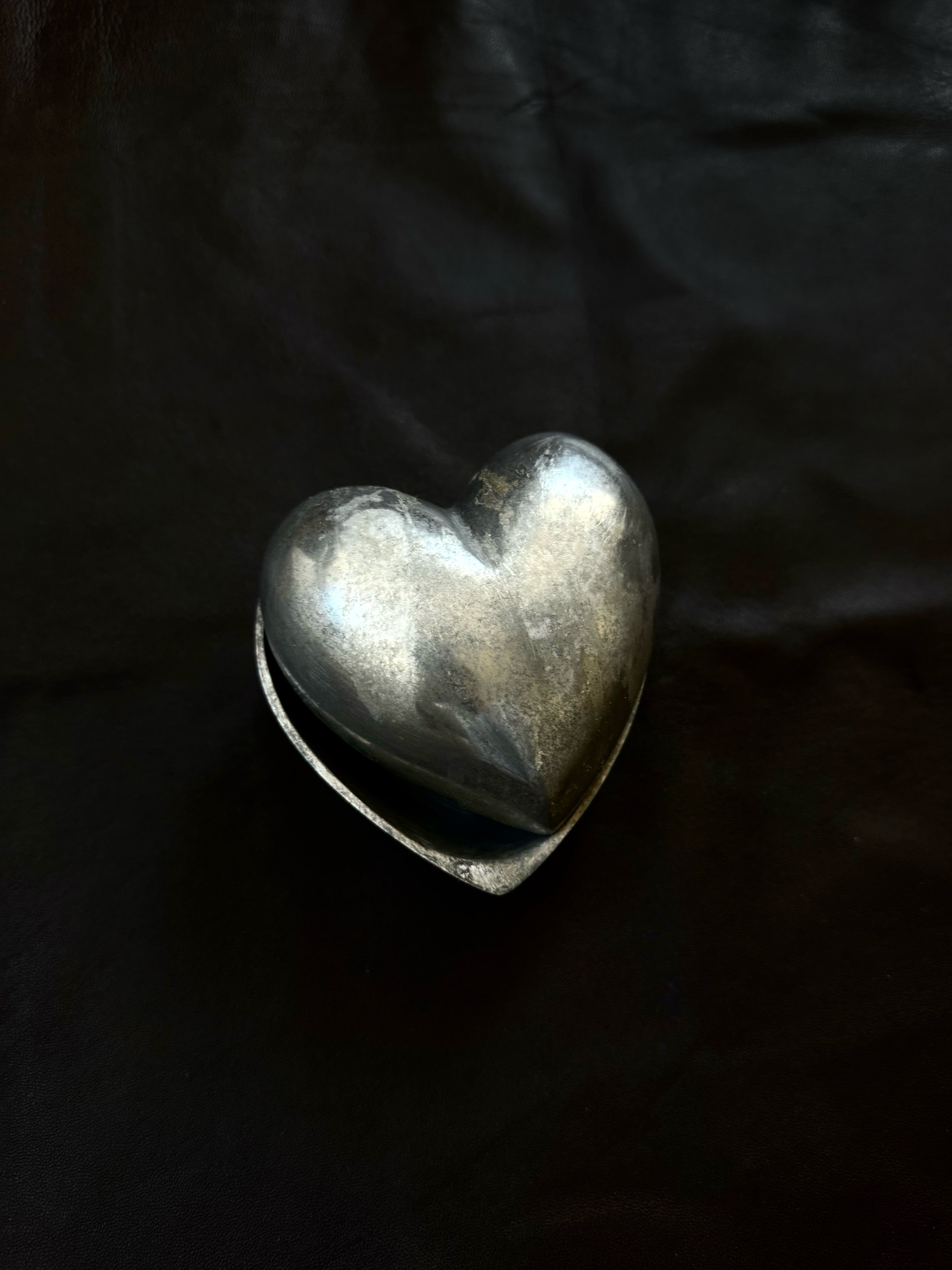 Vintage Silver Metal Trinket Box/Ashtray