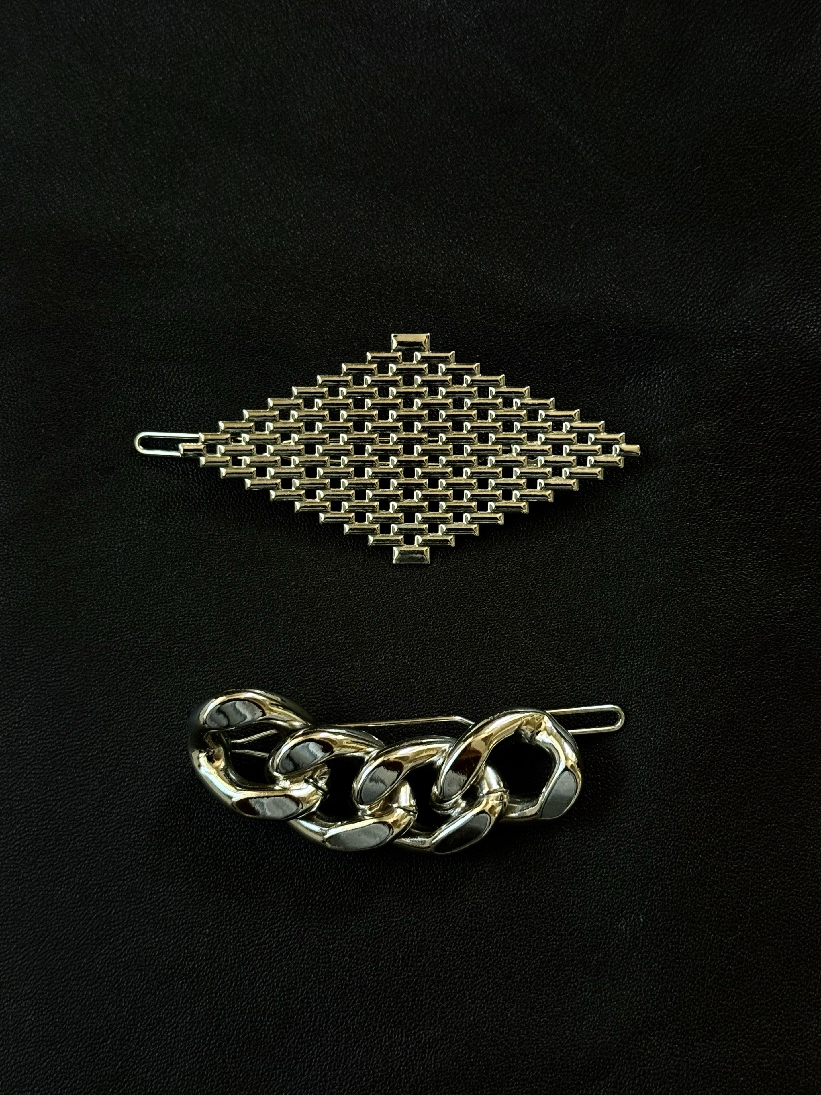 Vintage Silver Barrette/Hair Clips