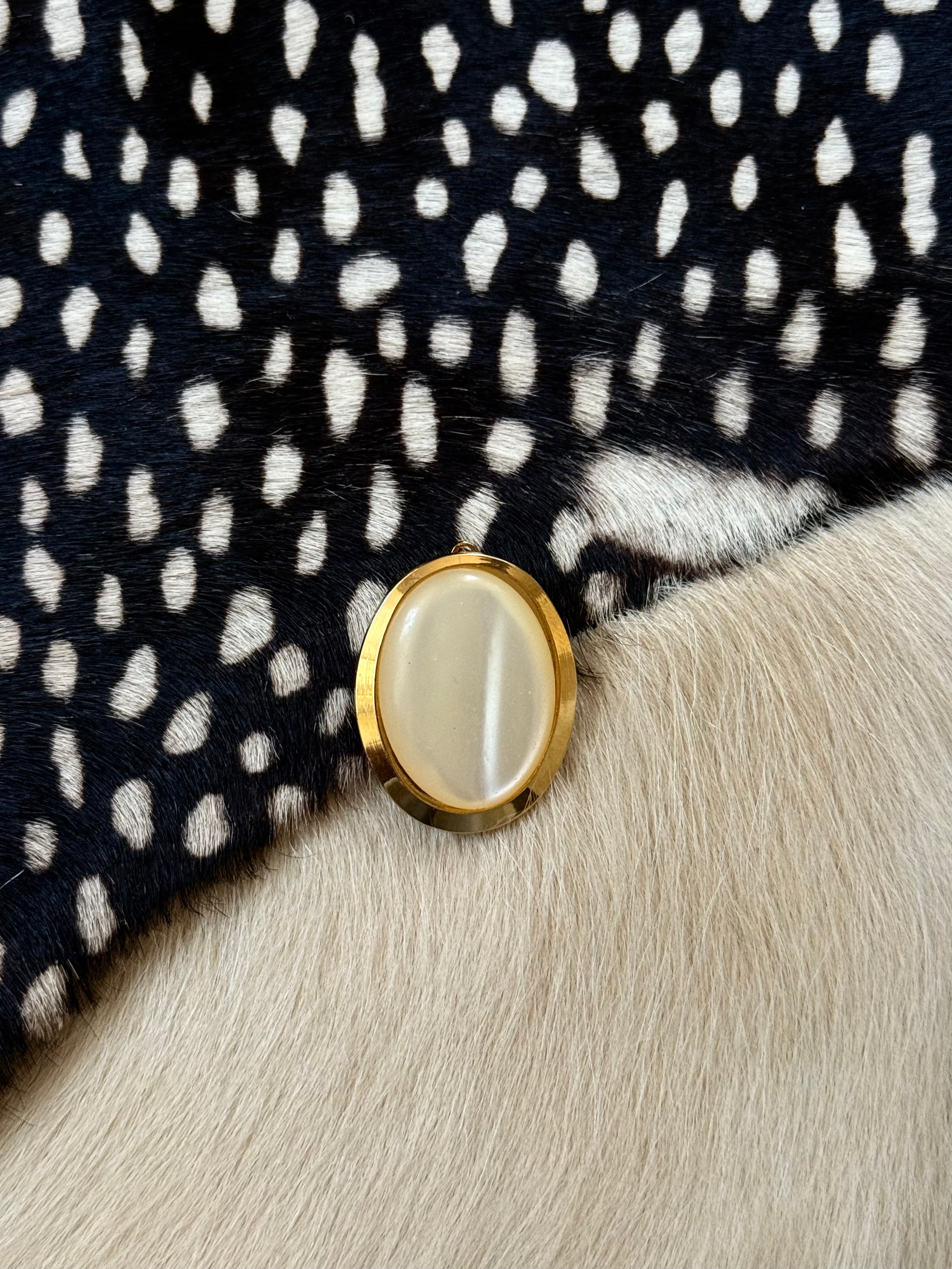 Cat’s Eye Glass Oval Charm