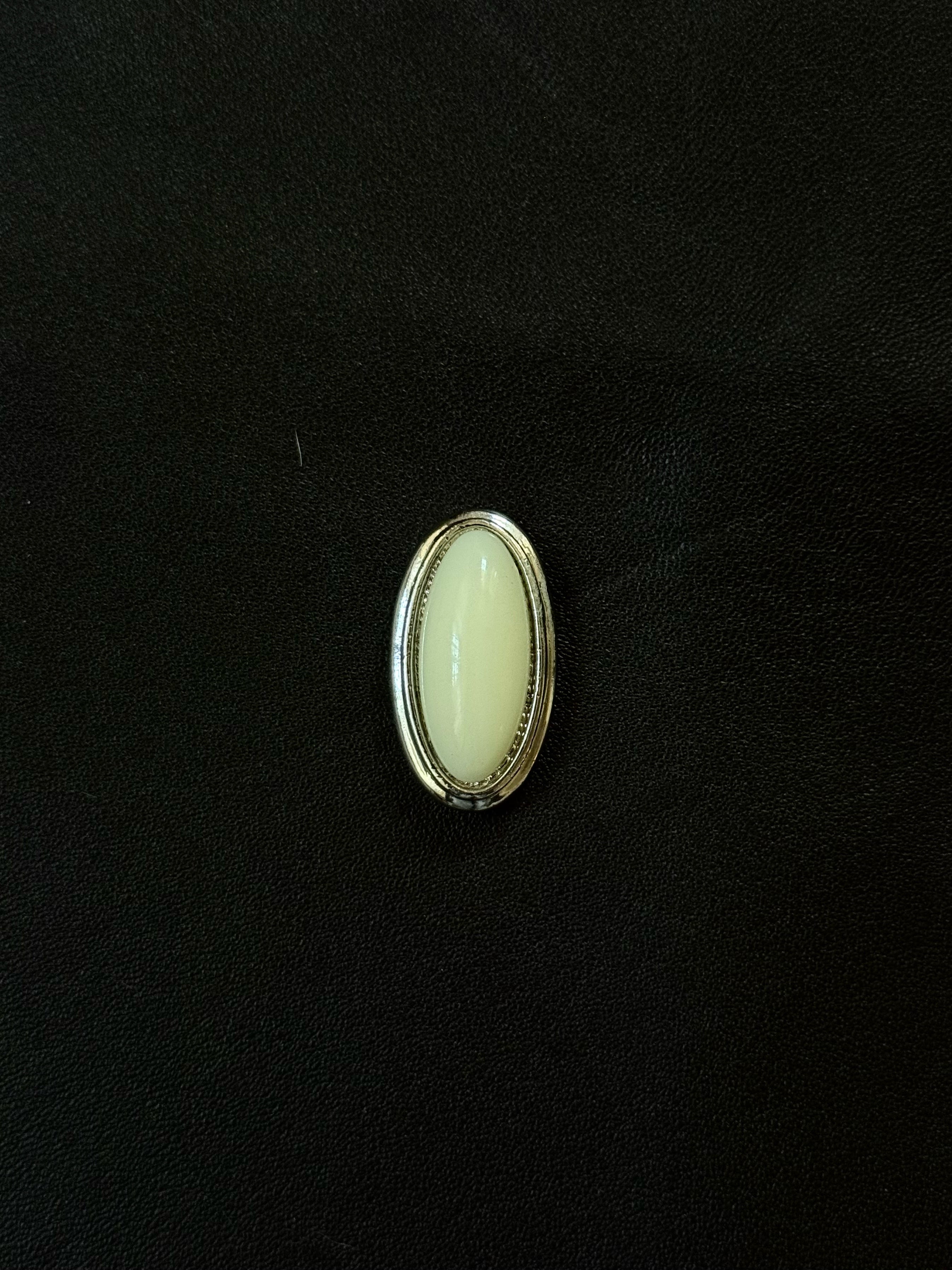 Opaline Glass Oval Charm