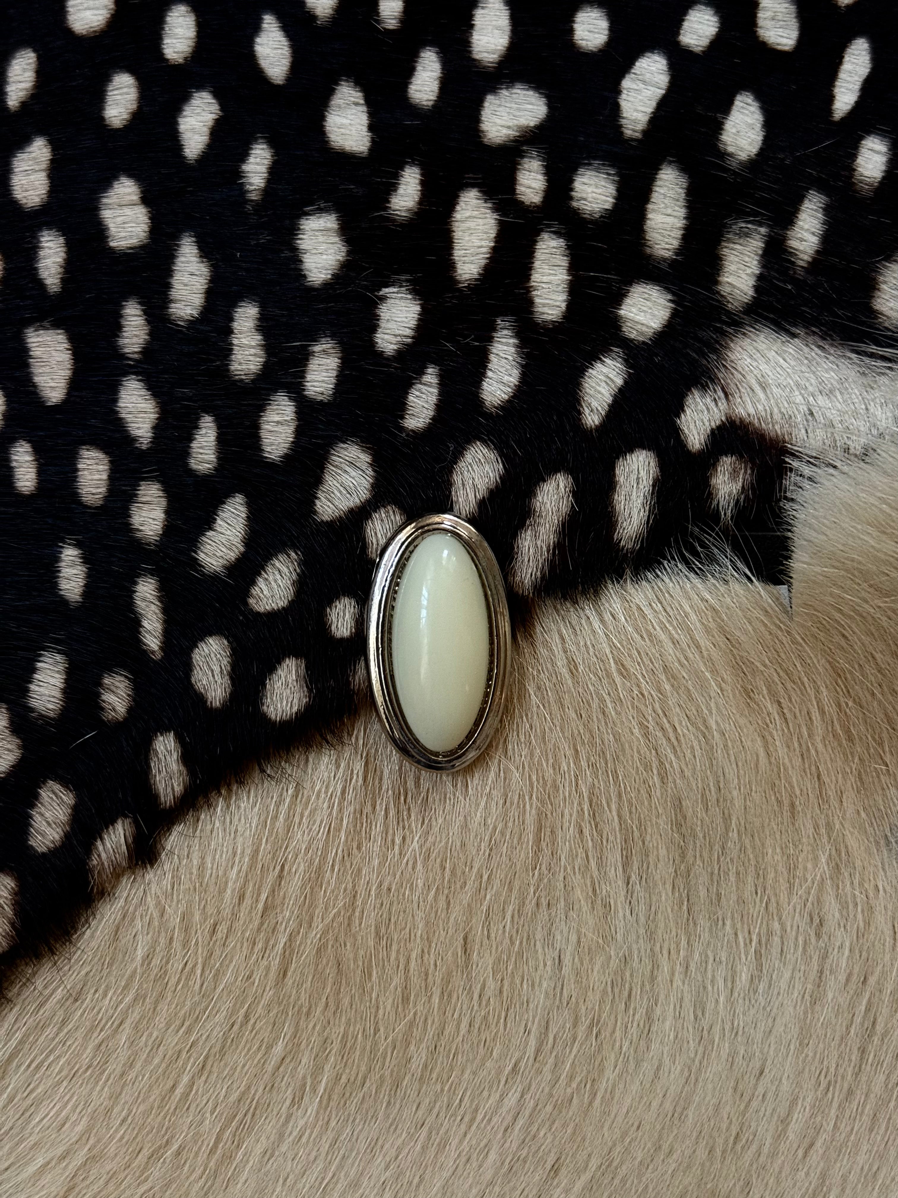 Opaline Glass Oval Charm