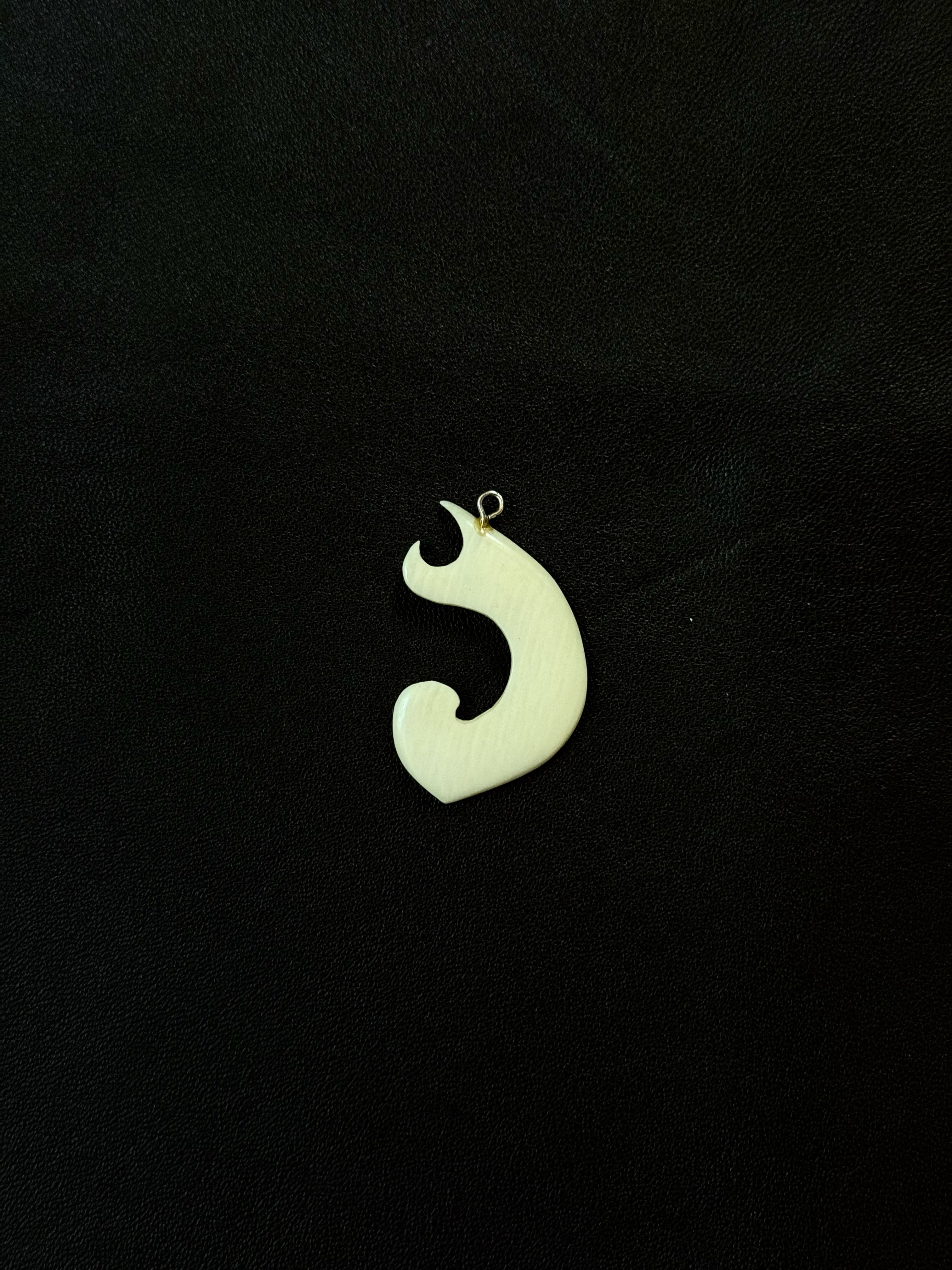 Natural Bone Hook Pendant