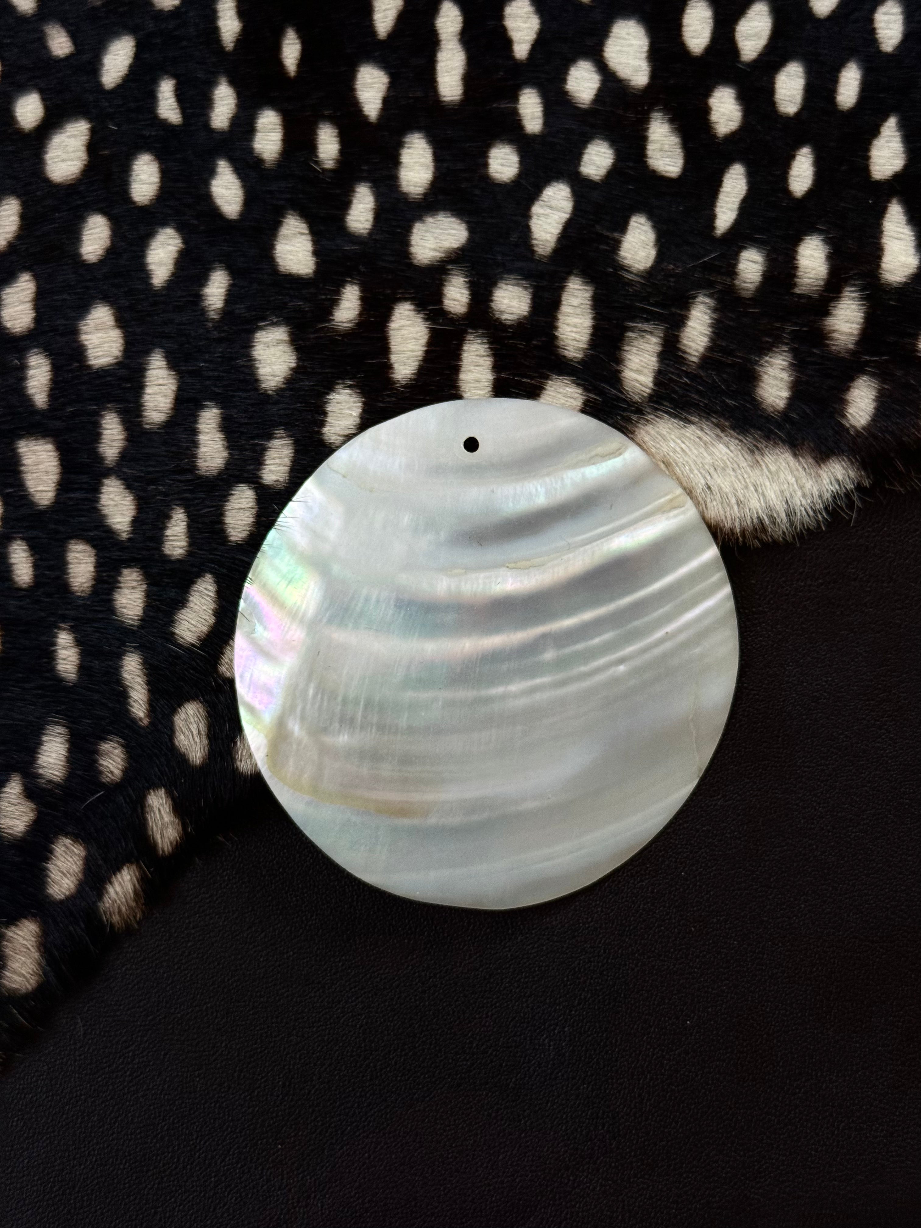 Mother-of-Pearl Shell Disc Charm