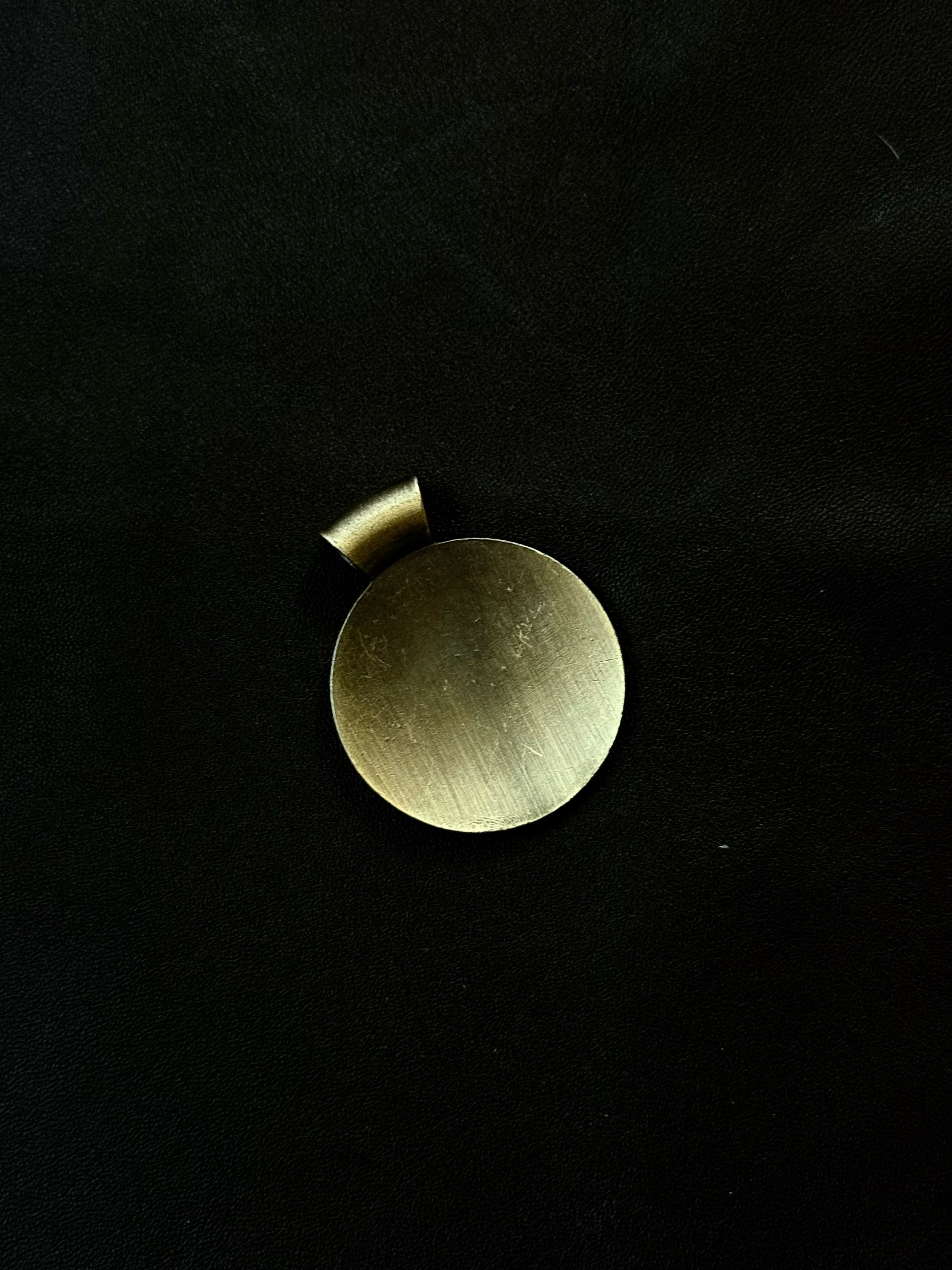 Brass Spiral Disc Pendant
