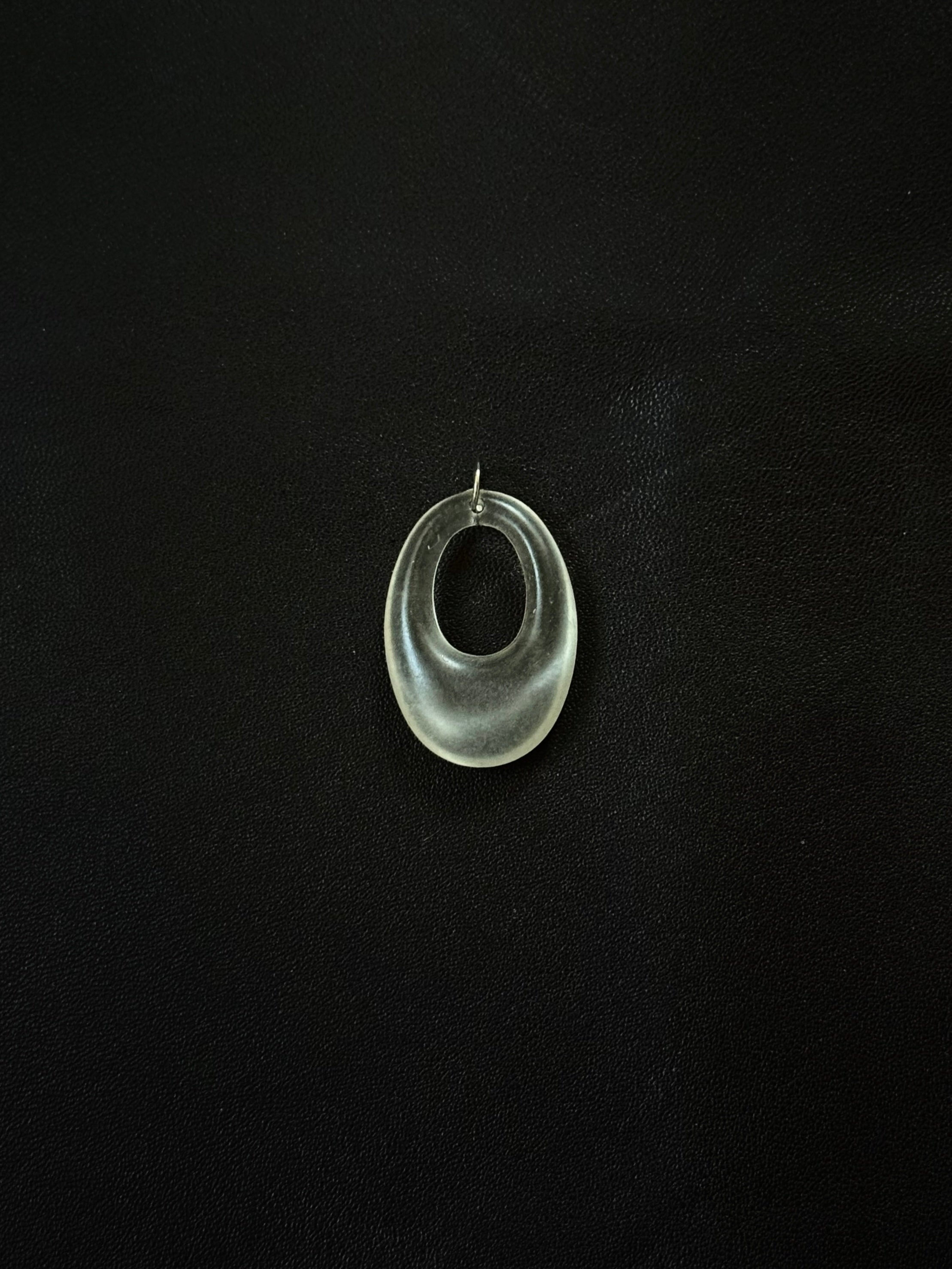 Frosted Glass Open Oval Pendant