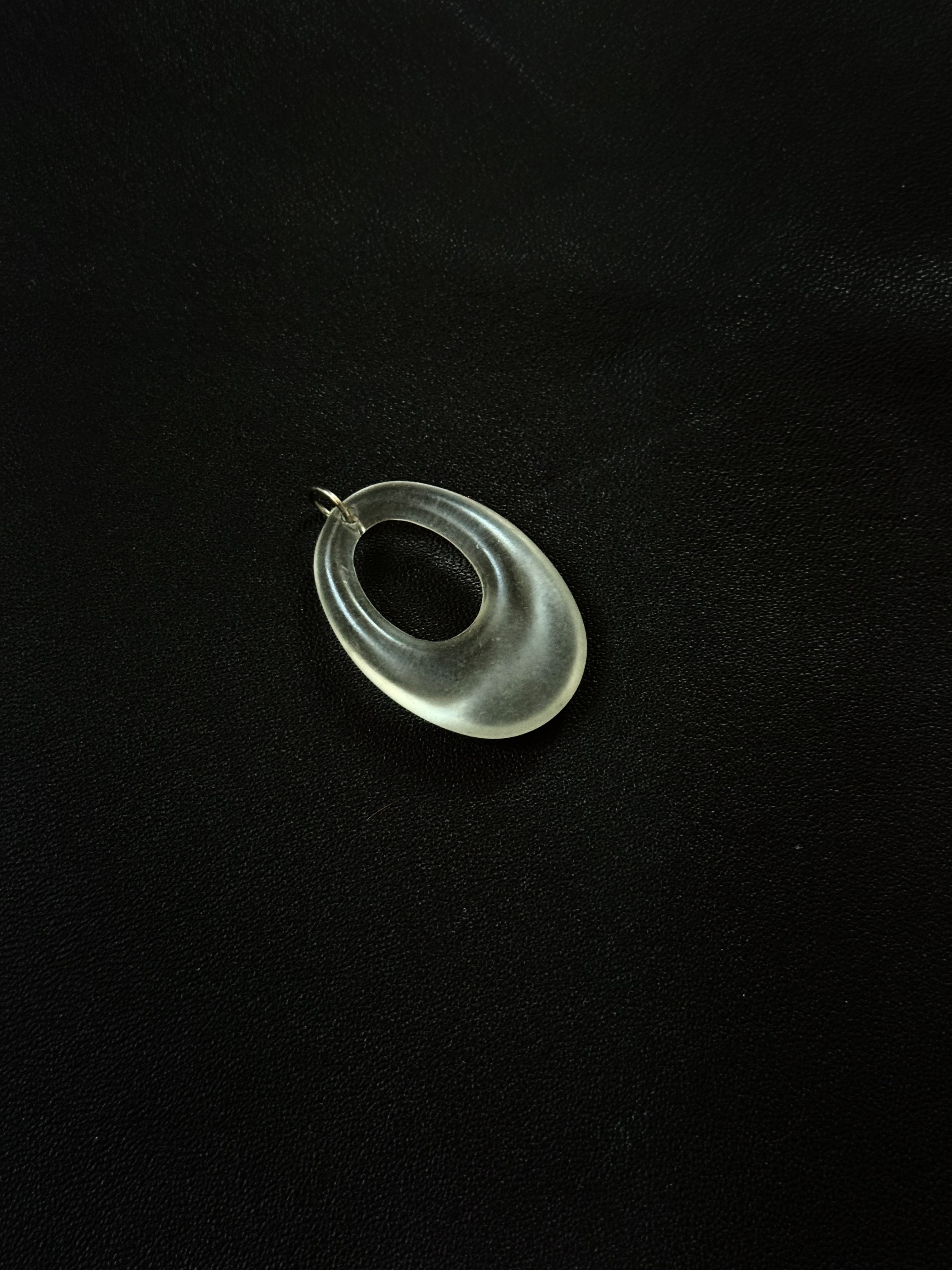 Frosted Glass Open Oval Pendant